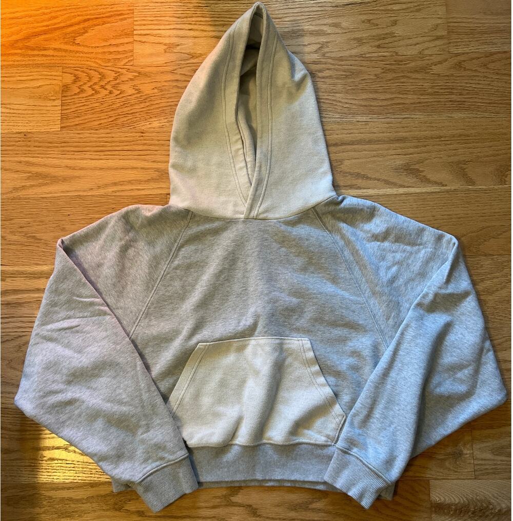 Aerie Mixed Material Cropped Hoodie
